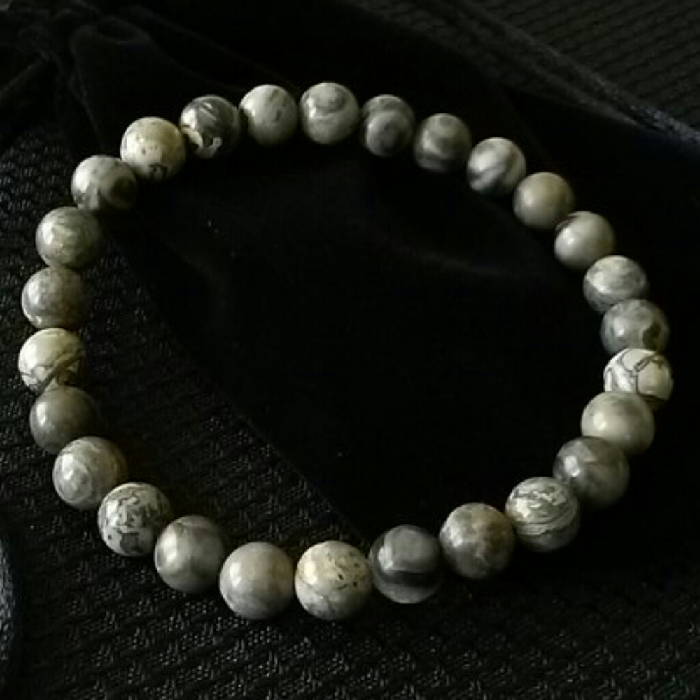 Gray Landscape Jasper Bracelet